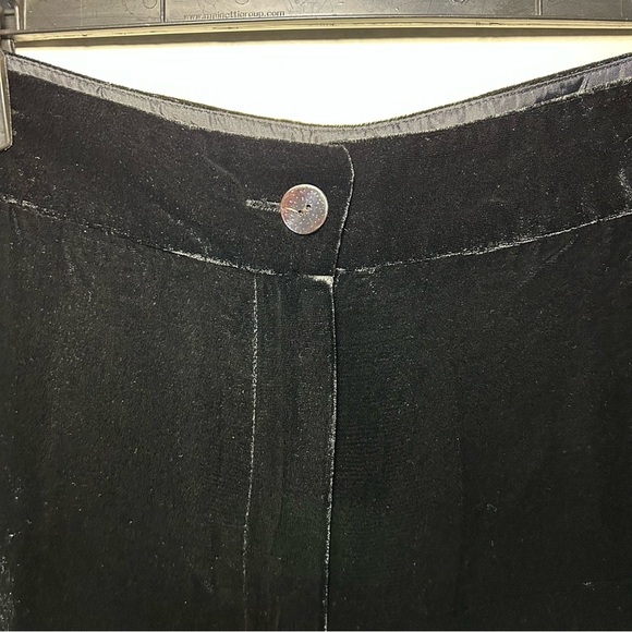 Chicos Black Velour Silk Blend Dress Pants Size 16 - Picture 3 of 11